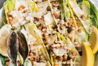 Crispy Roasted Chickpea Salad with Lemon-Tahini Dressing