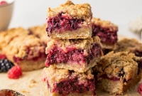 Berry Oat Shortbread Bars — Tender Crust with Fresh Berries
