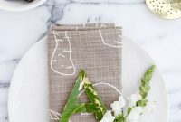 DIY Typographic Leaf Place Cards for Fall Table Settings