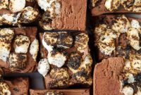 Nutella Fudge with Toasted Marshmallow Topping