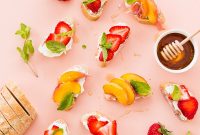 Fresh Fruit & Prosciutto Crostini with Homemade Goat Cheese