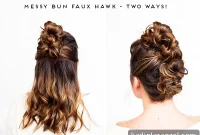 Day-to-Night Messy Bun Faux Hawk: 2 Simple Styling Ways