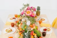 Fresh Summer Party with Fruit, Veggies & Peonies + DIY Ideas