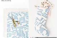 DIY Holiday Stockings Made from Repurposed Tea Towels