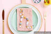 Beaded Monogram Place Settings: DIY Dinner Party Tutorial