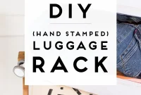 DIY Wooden Luggage Rack and Step-by-Step Fabric Block Printing Guide