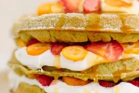 Matcha Waffles Recipe: Fluffy Green Tea Waffles with Crispy Edges
