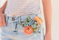 Fourth of July Firework Embroidered Jean Shorts DIY Tutorial