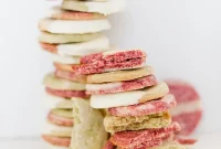 Raspberry Matcha Christmas Sugar Cookies Recipe