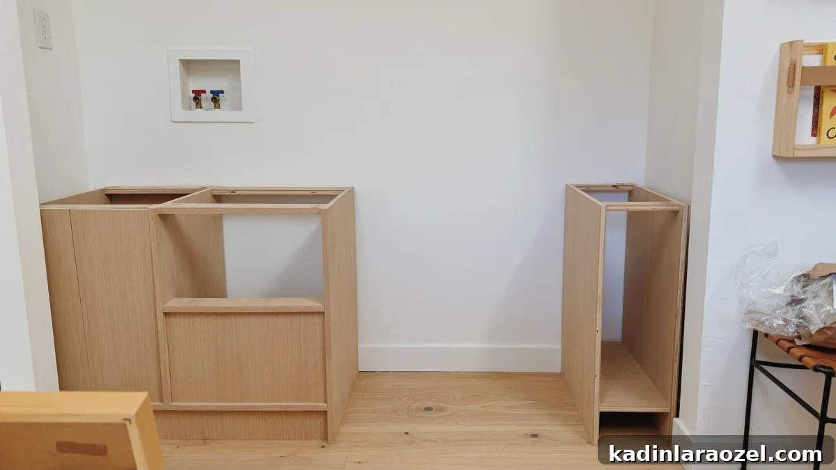 Guest Bedroom Closet Desk Makeover: DIY Small-Space Workstation 4 building wood cabinets for a small closet to make a desk