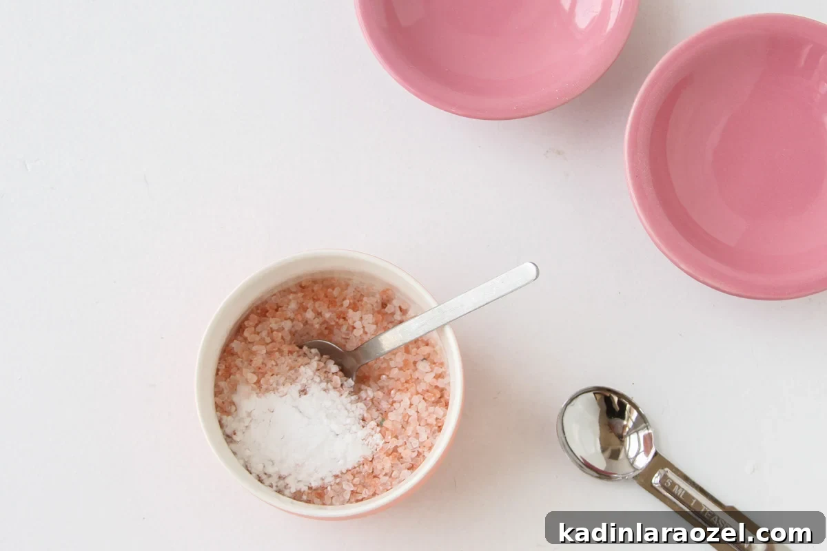DIY Bath Salts Recipe for Memorable Wedding Favors 5 mixing ingredients together to make a diy bath salts recipe for wedding and party favors