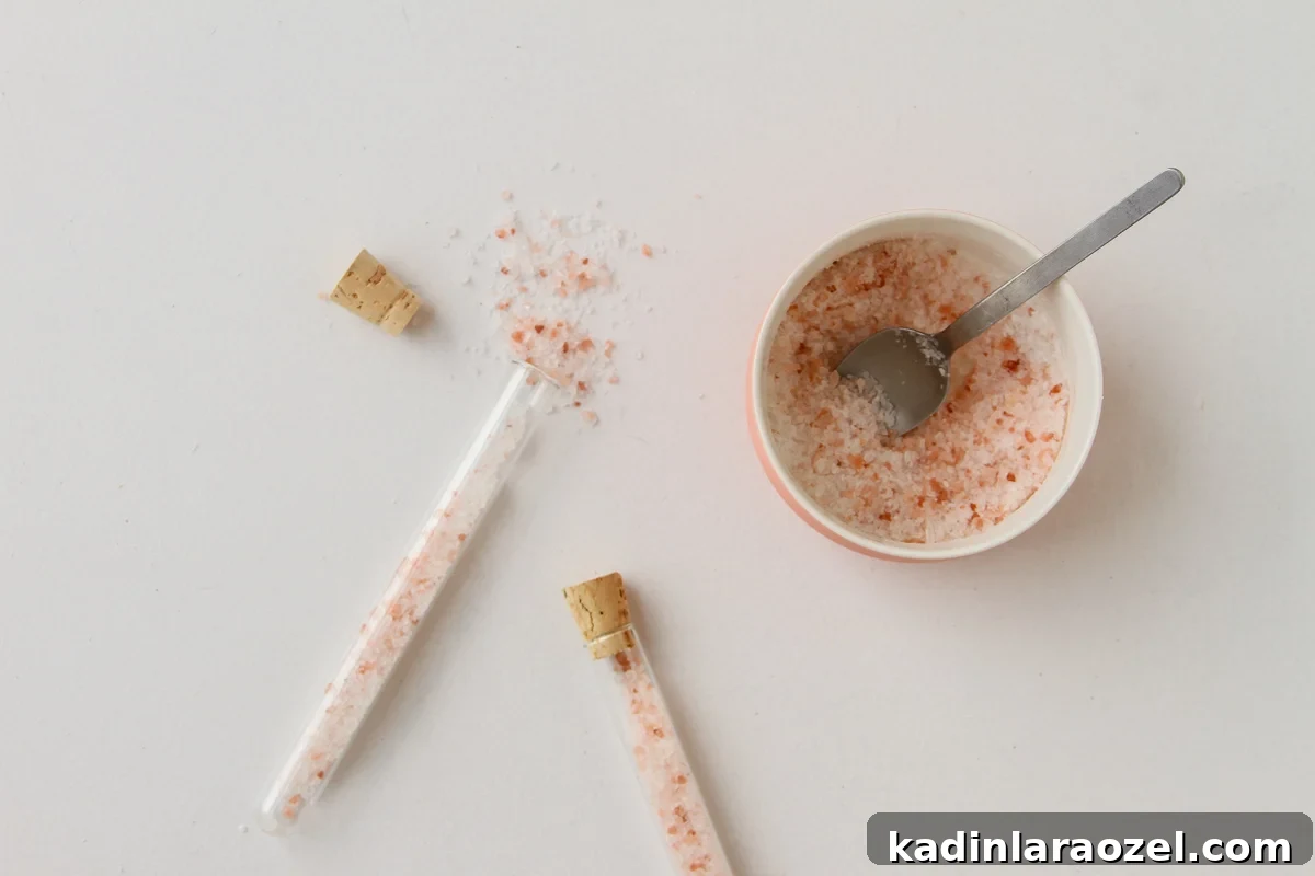 DIY Bath Salts Recipe for Memorable Wedding Favors 7 mixing ingredients together to create a diy bath salt recipe