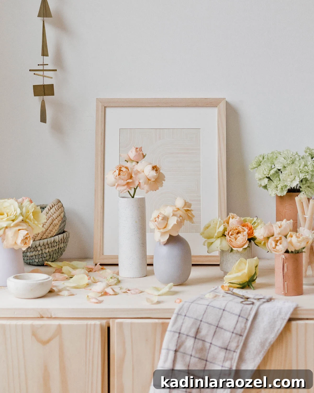Instant Ways to Upgrade Grocery Store Flowers for Stunning Bouquets 11 pretty pastel flowers in an organic modern home