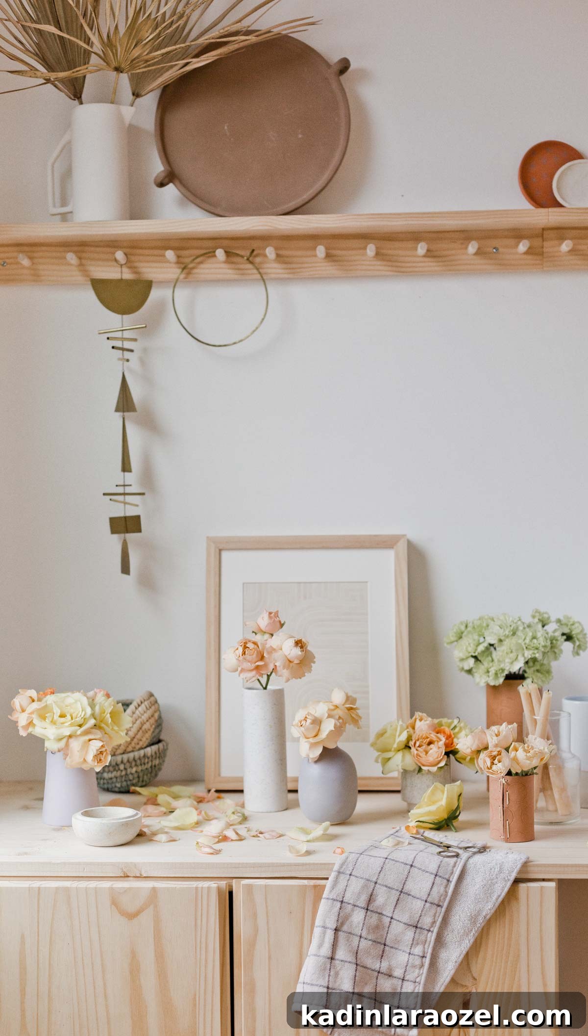 Instant Ways to Upgrade Grocery Store Flowers for Stunning Bouquets 14 pastel flowers is a well lit home, with organic modern styling