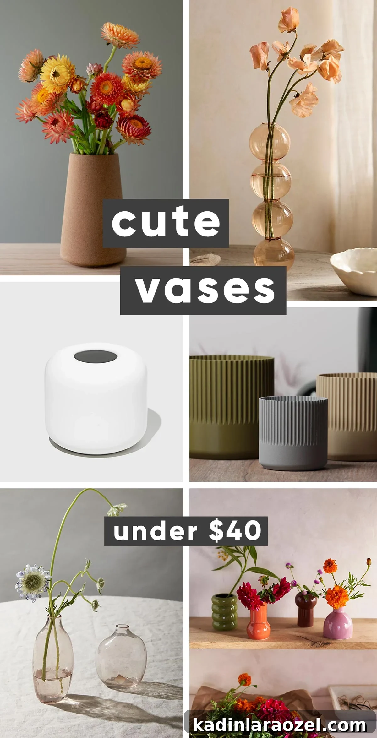 Instant Ways to Upgrade Grocery Store Flowers for Stunning Bouquets 10 various modern vases in different sizes and price points