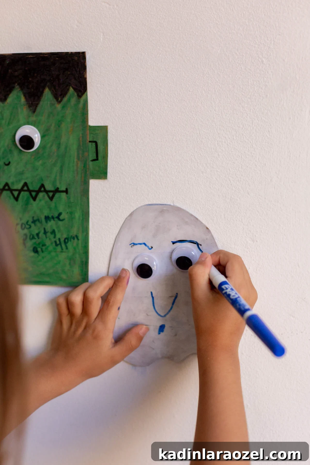 halloween dry erase boards on white wall