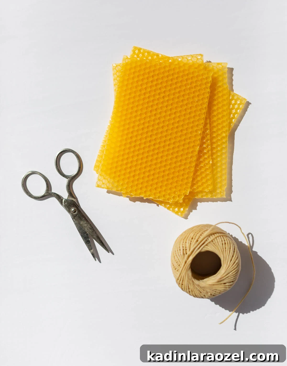 Make Rolled Beeswax Candles: Step-by-Step Guide for Beginners 3 materials needed for making rolled beeswax candles