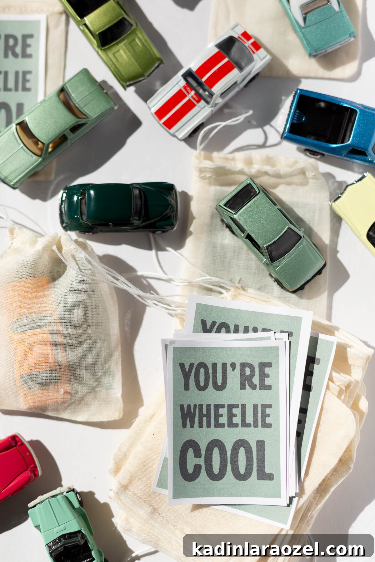 DIY Car-Themed Valentine Crafts for Kids: Vroom Vroom Ideas 10 car party favors laid out on table