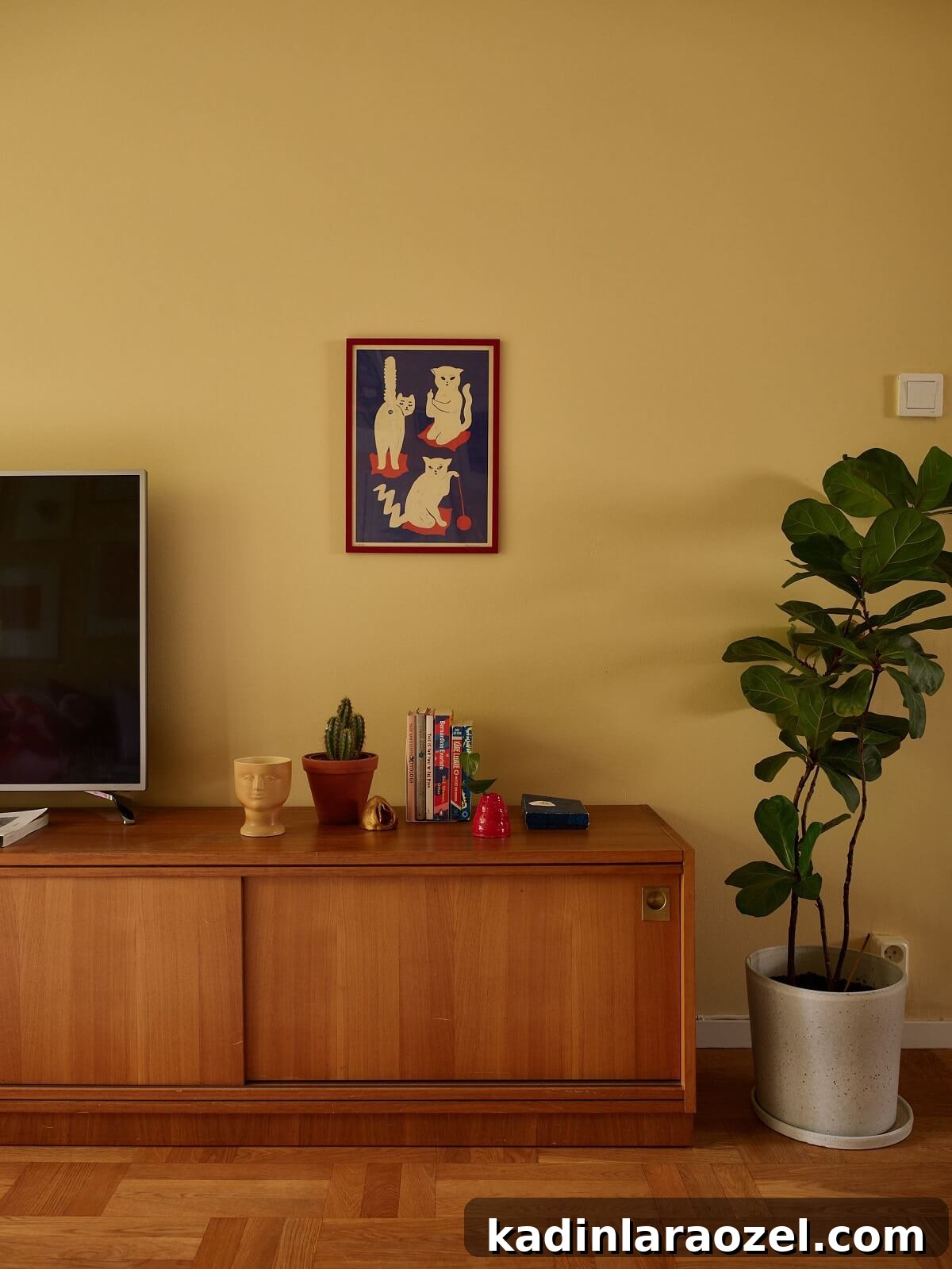 Butter Yellow Interiors: Stylish Ways to Use This Season’s Color 4 butter yellow walls in minimal midcentury living room