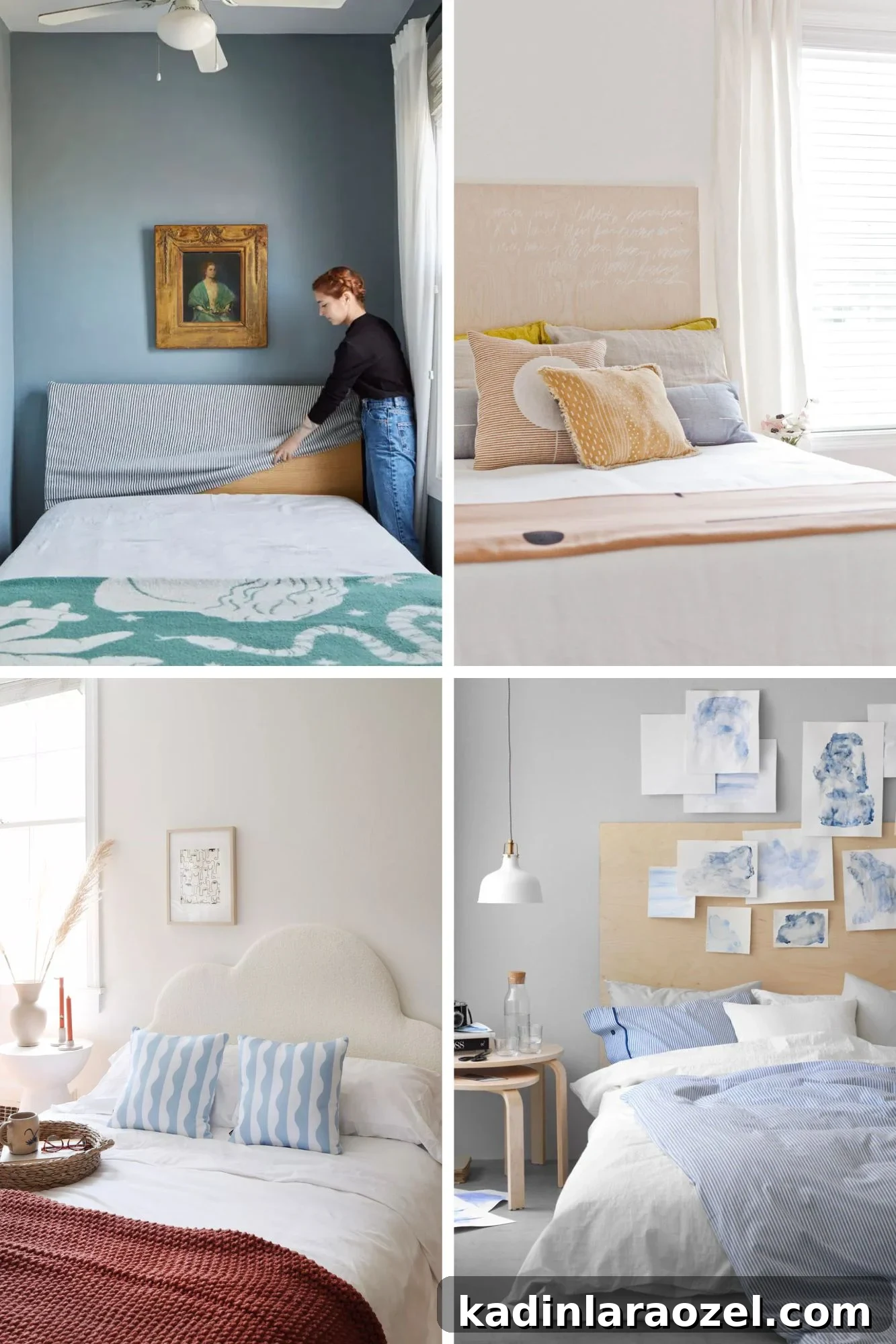 roundup of diy bedroom headboards in modern style