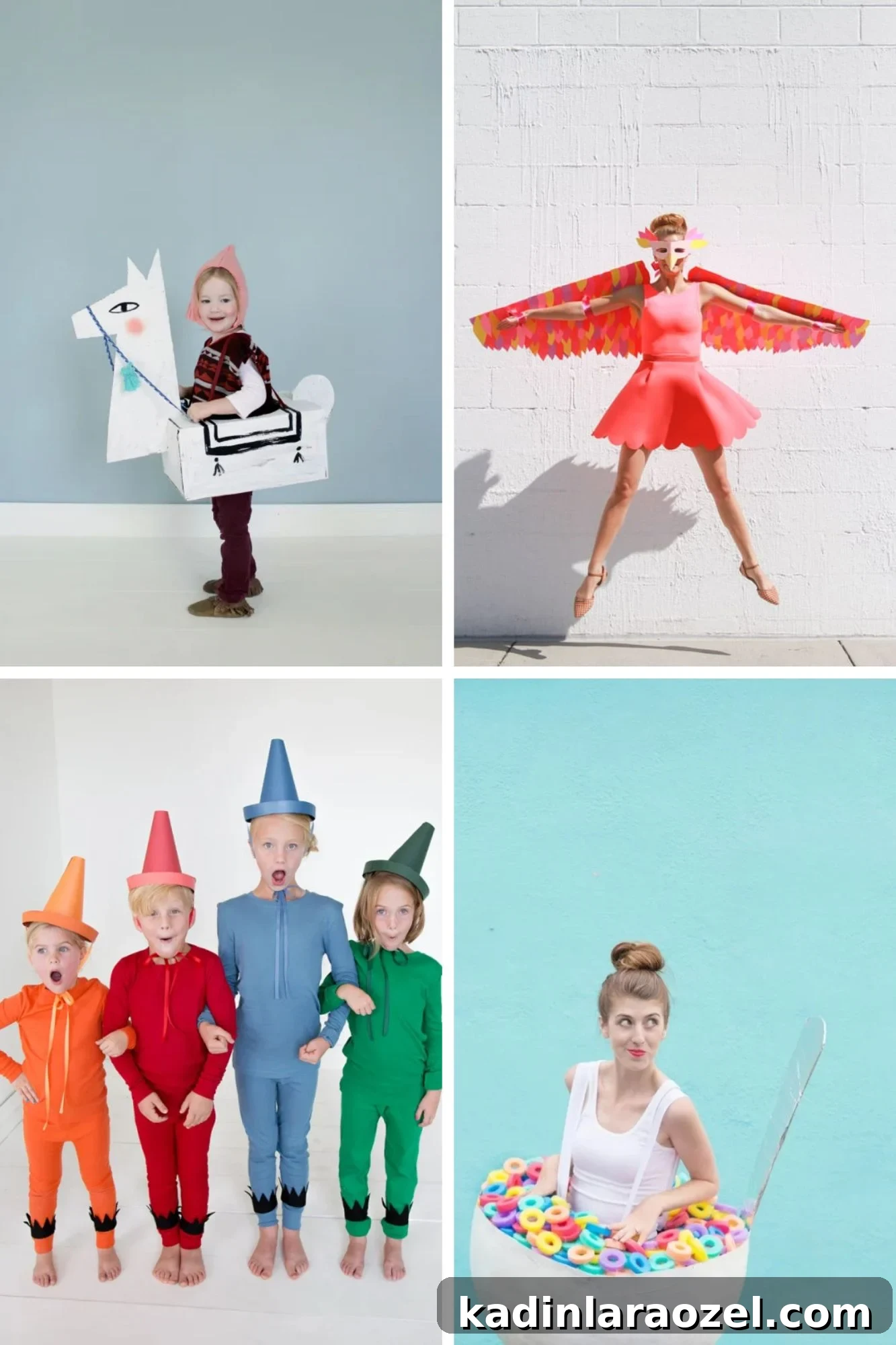 roundup of homemade halloween costumes for kids and adults