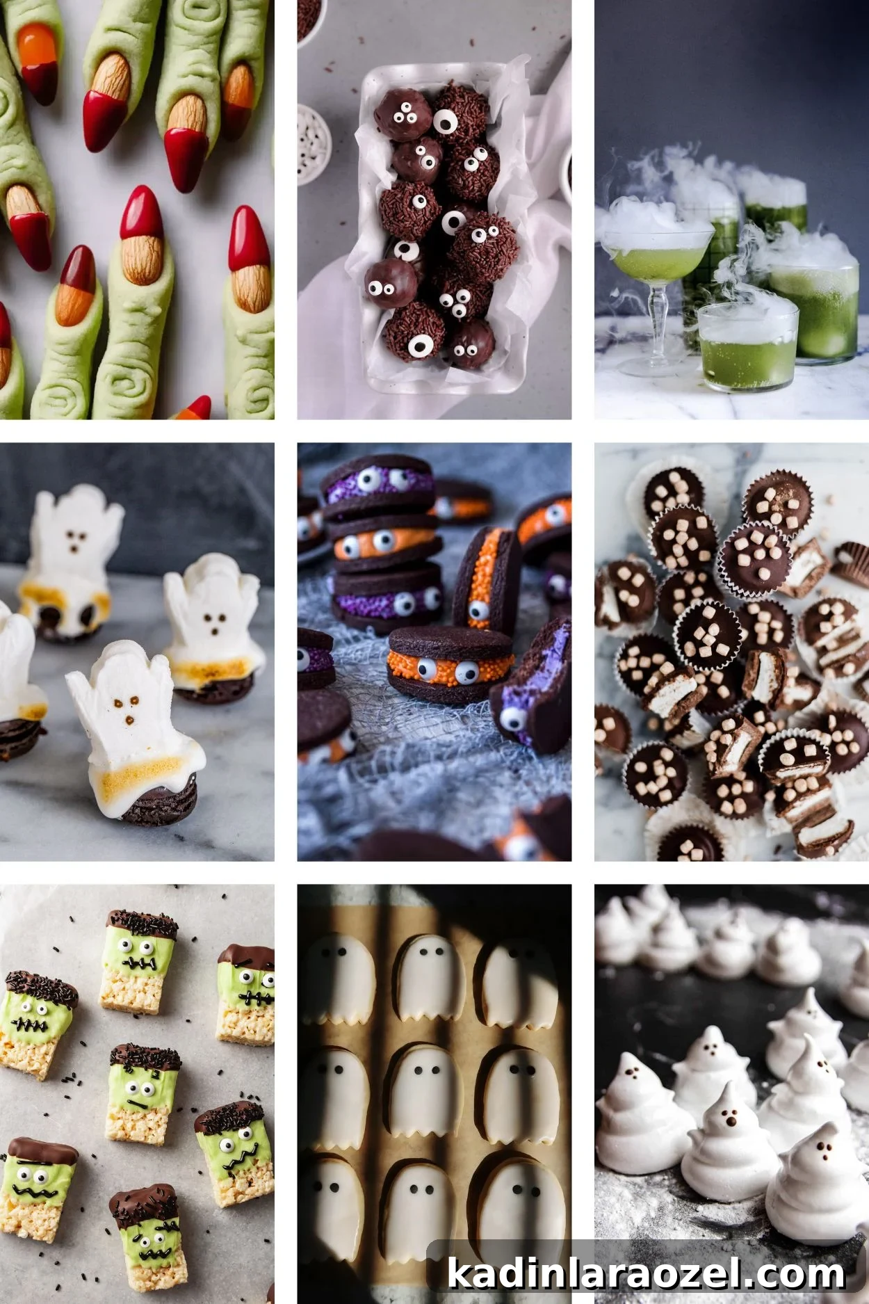 27 Spooky Halloween Desserts to Delight Your Guests 2 roundup of various halloween desserts with cookies, cakes, and other baked goods