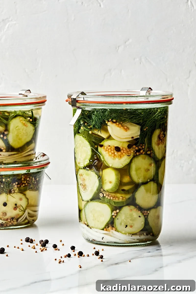 homemade pickles in weck jars