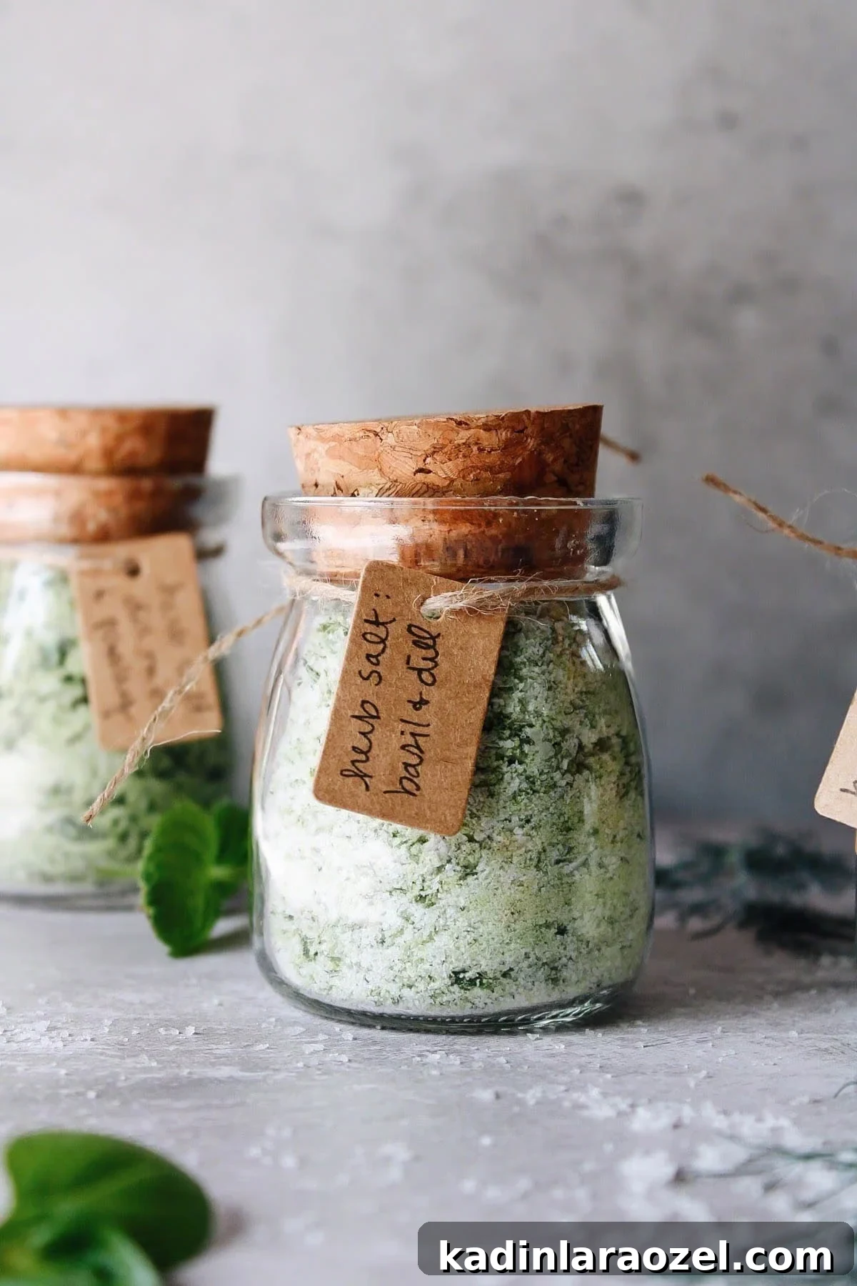 homemade slats with fresh herbs inside