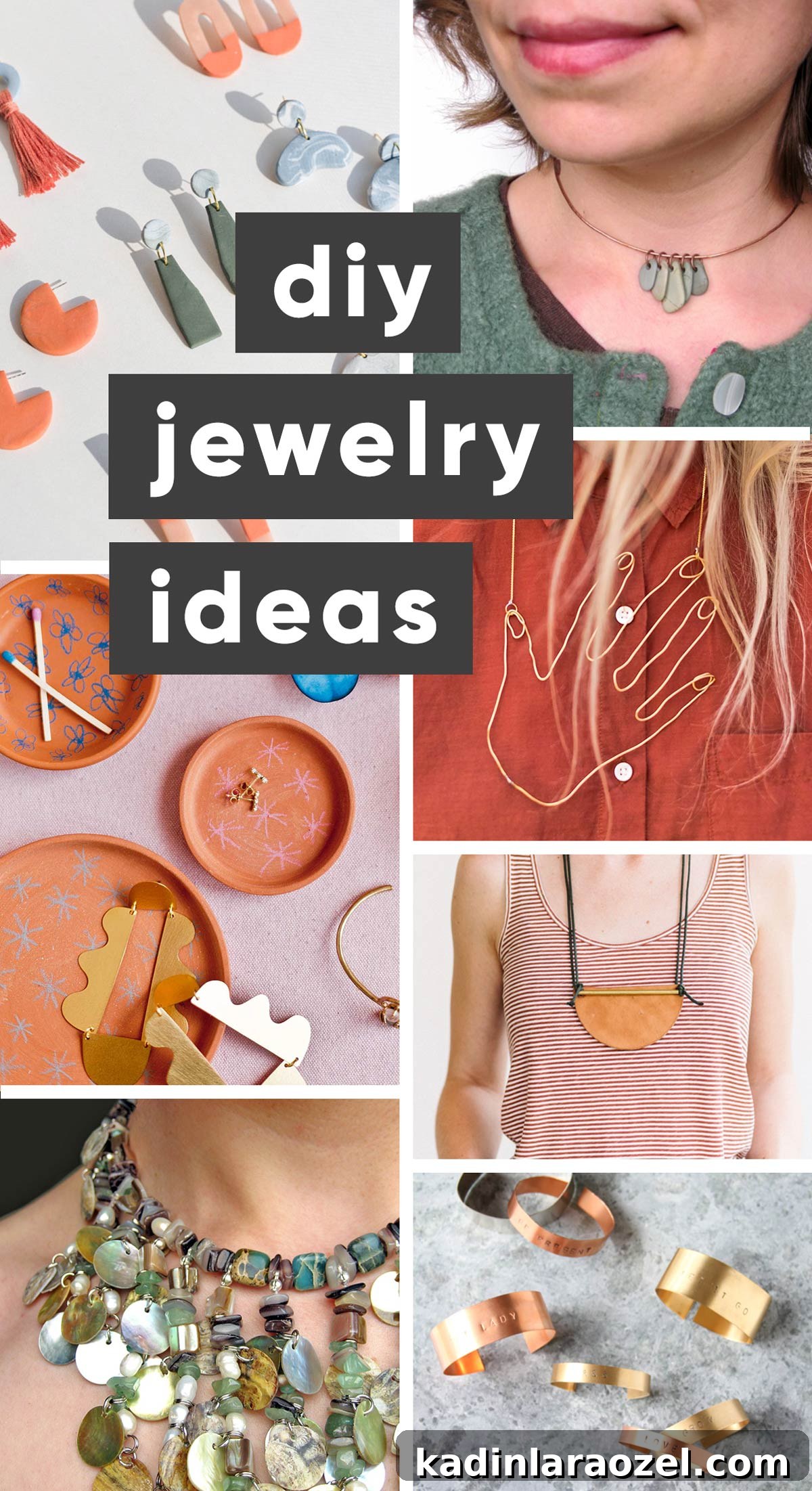 Drilled Natural Stone Jewelry: Step-by-Step Making Tutorial 3 various photos of DIY jewelry - earrings, necklace, bracelets