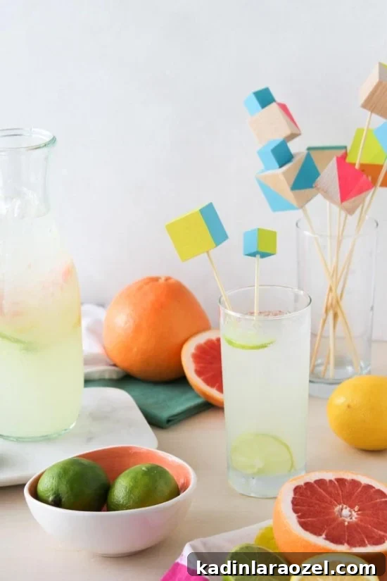 Summer Entertaining Idea // Modern Drink Stirrers DIY