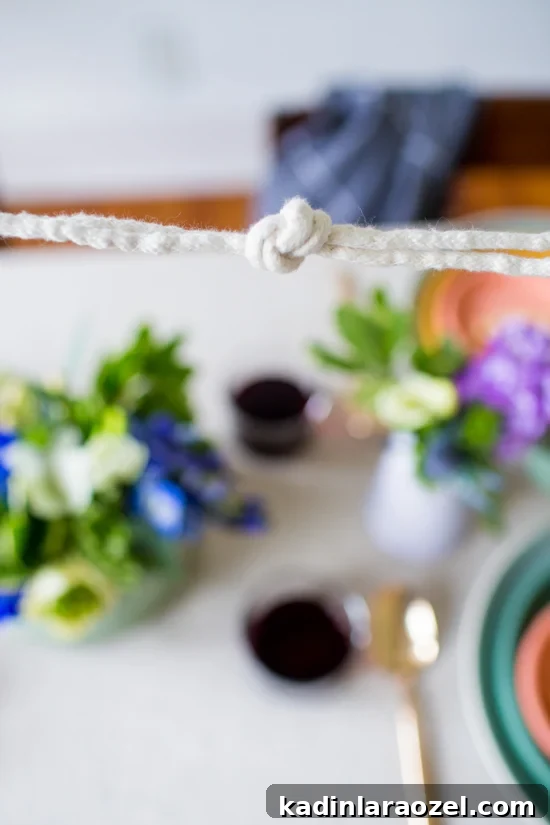 Easy DIY Knotted Rope Garland