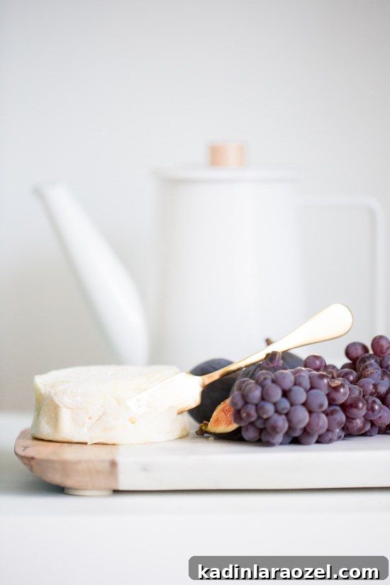 Goat Cheese + Champagne Grapes