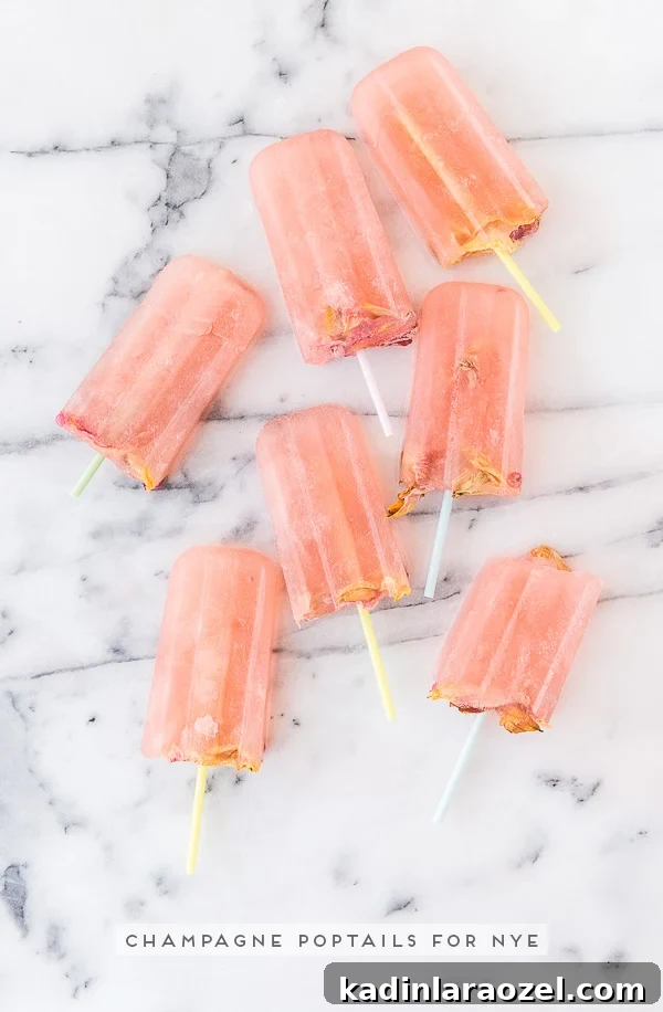Champagne Poptail Recipe for New Year’s Eve Celebration 4 Champagne poptails recipe for New Year's Eve