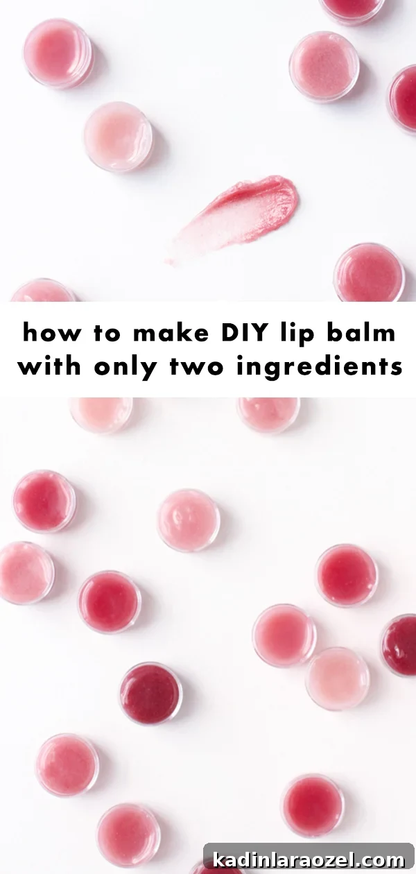 Beauty DIY // 2 ingredient homemade lip balm #diy #beautytutorial #pink #makeup #lipbalm #gift #giftidea #holidaygift 