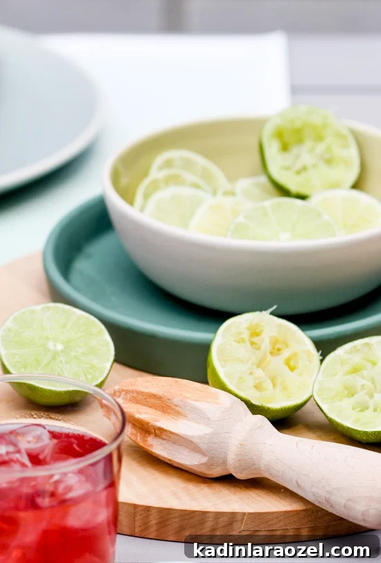 Fresh squeezed limes