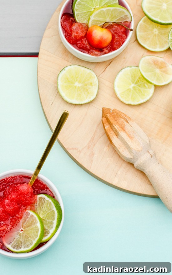 Bonita Granita: A Two Ingredient Recipe for Cherry Limeade Granita