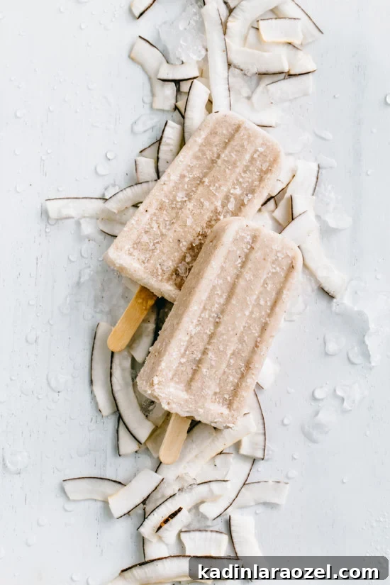 Coconut Amaretto Popsicles