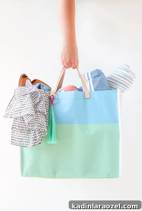 Upgrade Any Tote Instantly with a Sewn Leather Handle Tutorial 11 Sewing DIY // how to easily sew leather handles onto any tote