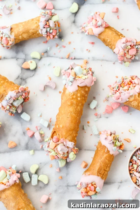 Homemade Cereal Cannoli Recipe That Kids Will Love 2 Recipe for Colorful Homemade Cannolis with Lucky Charm Marshmallow Sprinkles