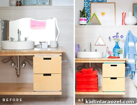 Guest Bathroom Makeover: How I Transformed It for $250 or Less 4 Before and After: Budget-Friendly Guest Bathroom Makeover (for less than $250)