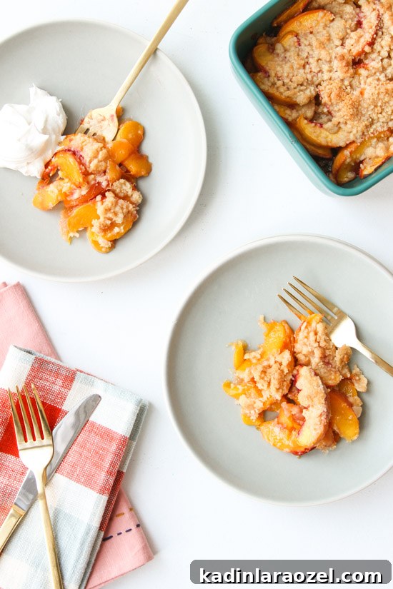 Easy Peach Crumble