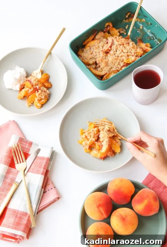 Easy Peach Crumble