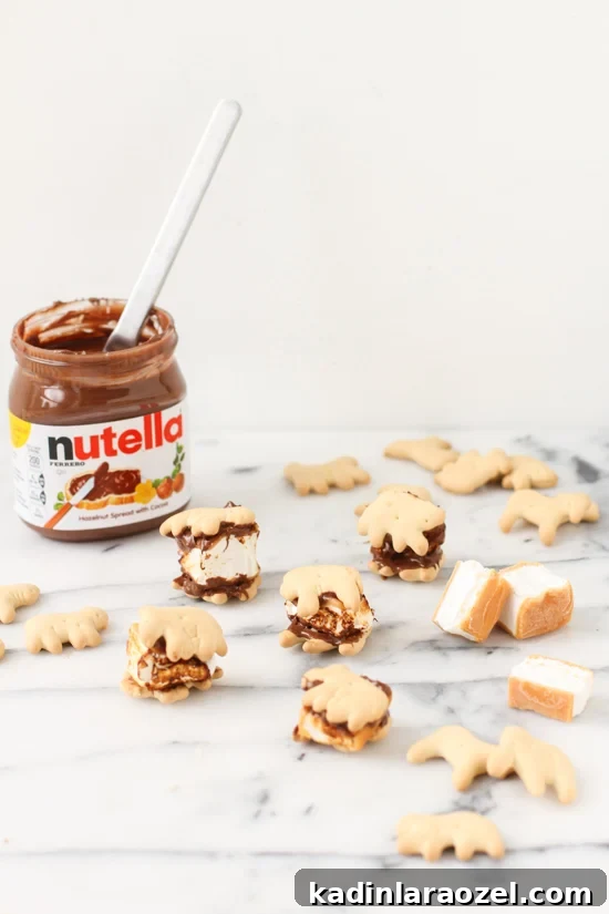 7 Creative DIY S'mores Upgrades to Try Now (Part 2) 4 Nutella animal cracker s'mores