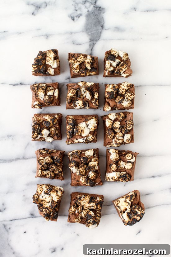 Check out this limited ingredient recipe for easy Nutella fudge, topped with toasted marshmallows. Yum!