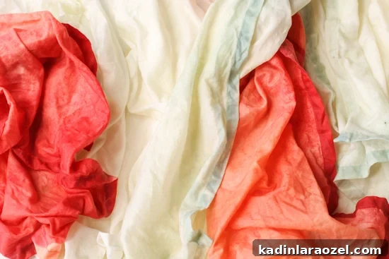 Bleached linen napkins up close, in several colors.