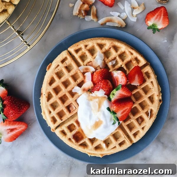 gluten-free vanilla coconut waffles