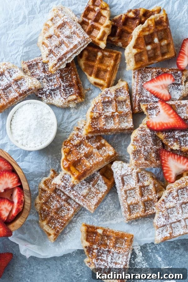 waffles with powdered sugar!