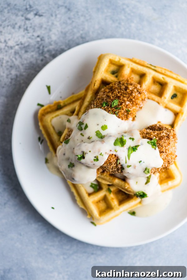 chicken and (cornbread) waffles