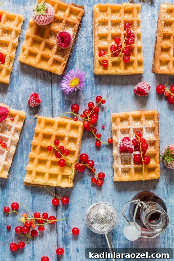 almond lemon waffles