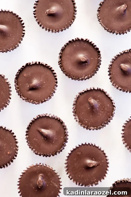 Dark chocolate peanut butter cups